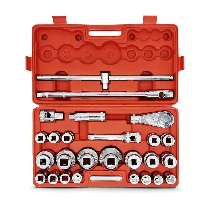Grip 74050 26-Piece Metric Socket Set – 3/4" & 1" Drive, 21–65Mm, 12-Point 1