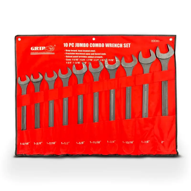 Grip 89080 10-Piece Sae Heavy-Duty Jumbo Combination Wrench Kit 1