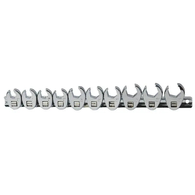 Grip 90101 10-Piece Metric 3/8" Drive Flare Nut Crowfoot Spanner Set – Engineered For Brake Lines 1