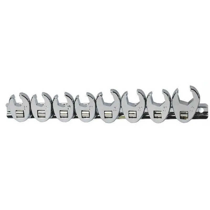 Grip 90102 8-Piece Sae 3/8" Drive Flare Nut Crowfoot Wrench Set – Tubing-Friendly Design 1