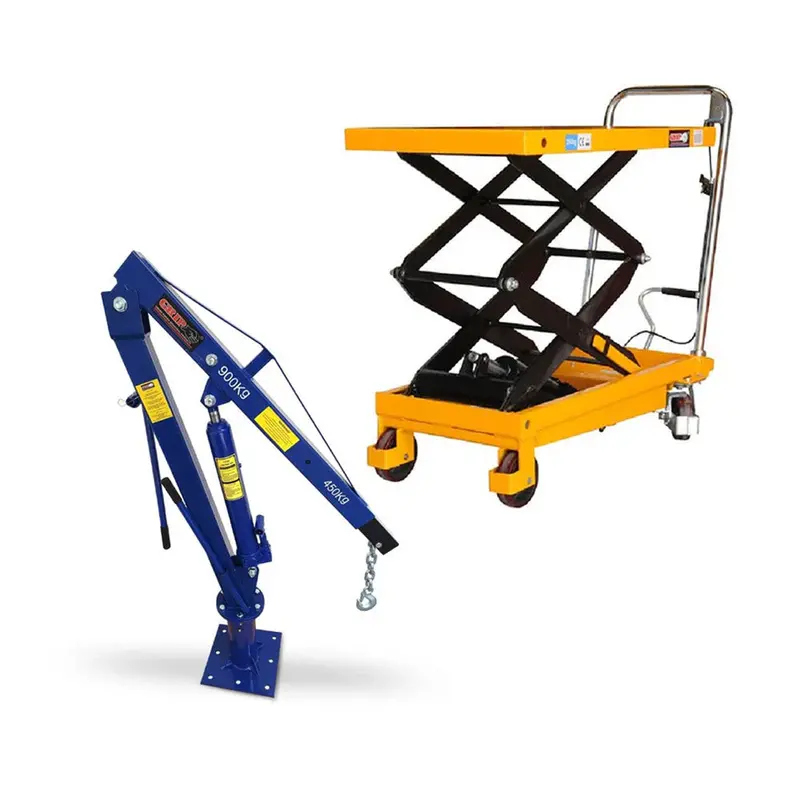 Grip Ute Crane & Double Scissor Lift Table Bundle – 18084 (900Kg) + 52015 1