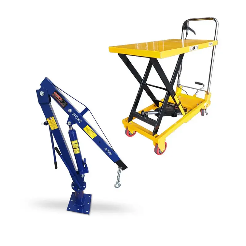 Grip Ute Crane & Single Scissor Lift Table Kit – 18084 (900Kg) + 52011 (500Kg) 1