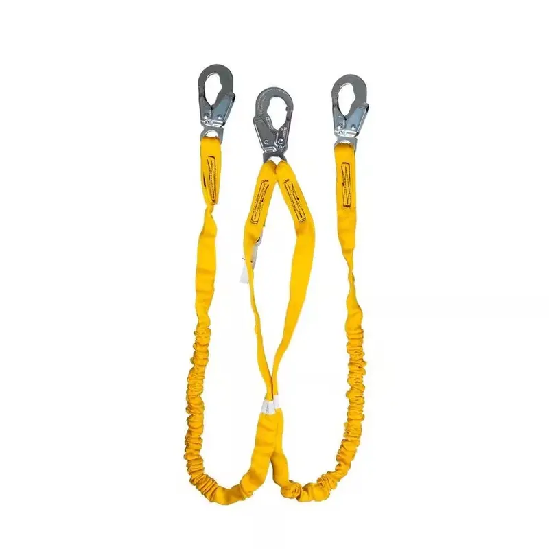 Guardian 6-Foot Dual-Leg Shock-Absorbing Lanyard With Steel Snap Hooks – Fall Protection Gear 1