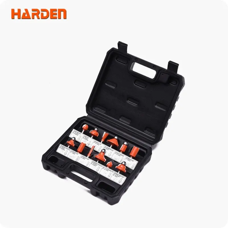 Harden 613212 12-Piece 1/4-Inch Shank Carbide-Tipped Router Bit Set 1