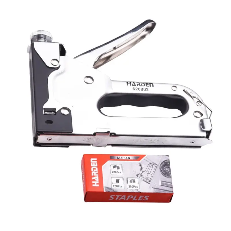 Harden 620803 3-In-1 Adjustable Staple Gun – Staples, Brad Nails & U-Nails 1