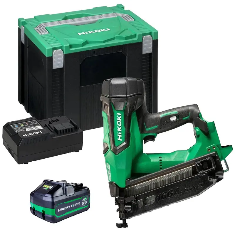 Hikoki Nt1865Dmbj4Z 18V Brushless 16G Second-Fix Nailer – 4.0Ah/8.0Ah Battery, Charger & Case 1