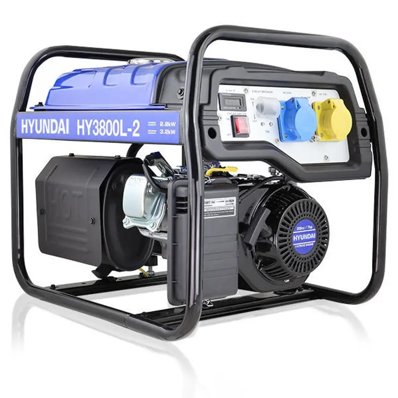 Hyundai Hy3800L-2 Petrol Generator – 3.2Kw / 4Kva Open-Frame Site Power Unit With Recoil Start 1