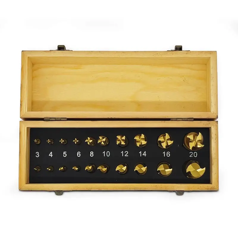 Insize Gem20 20-Piece Hss M2 End Mill And Slot Drill Set – Metric Sizes 1