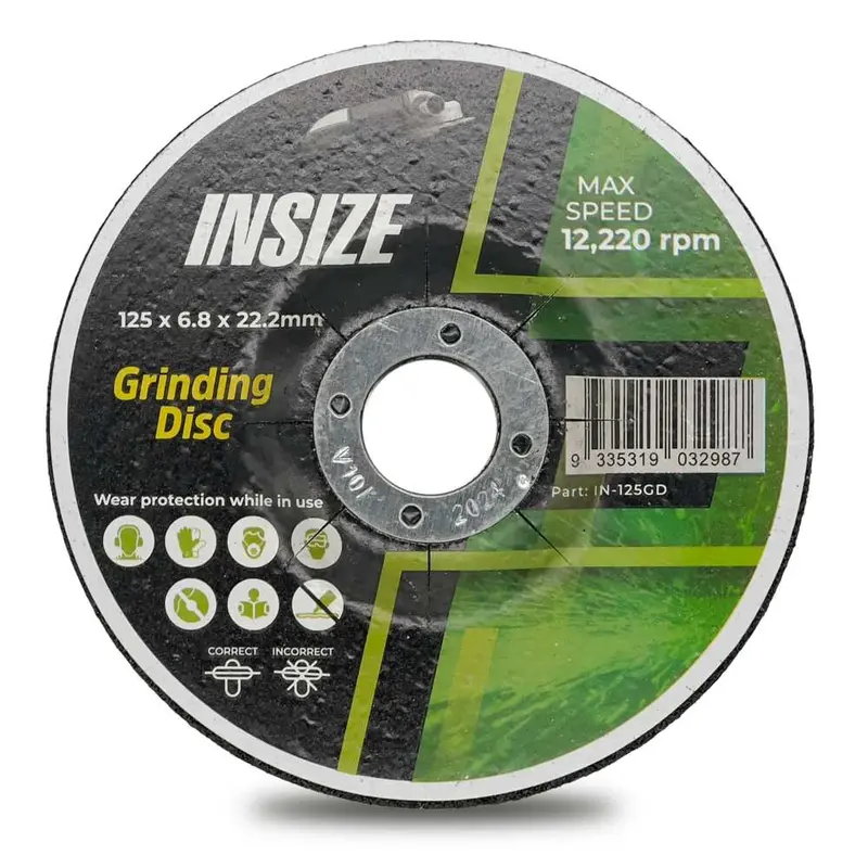 Insize Grinding Disc – 125Mm (5") Diameter, 22.2Mm Arbor, General-Purpose Abrasive 1