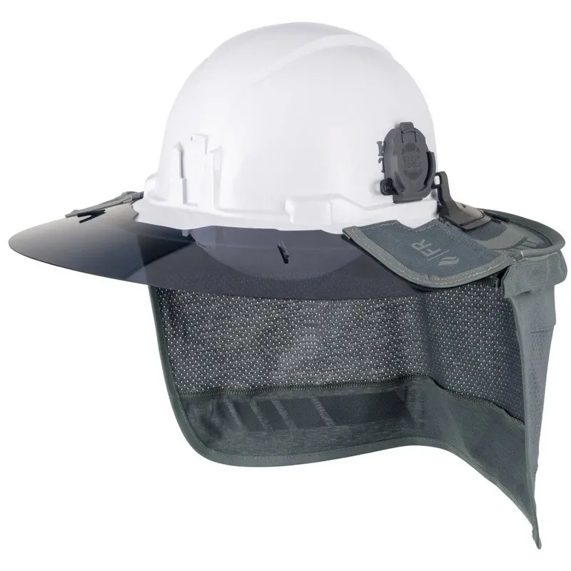 Klein Fr03011: Flame-Resistant Hybrid Sombrero Brim For Full-Brim Hard Hats With Detachable Neck Shade 1
