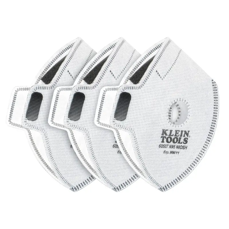 Klein Niosh-Approved N95 Replacement Filters – 3-Pack For Hook-And-Loop Reusable Masks 1