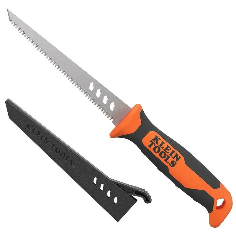 Klein Tools 31711 Fixed-Blade Rasping Jab Saw With Protective Sheath 1