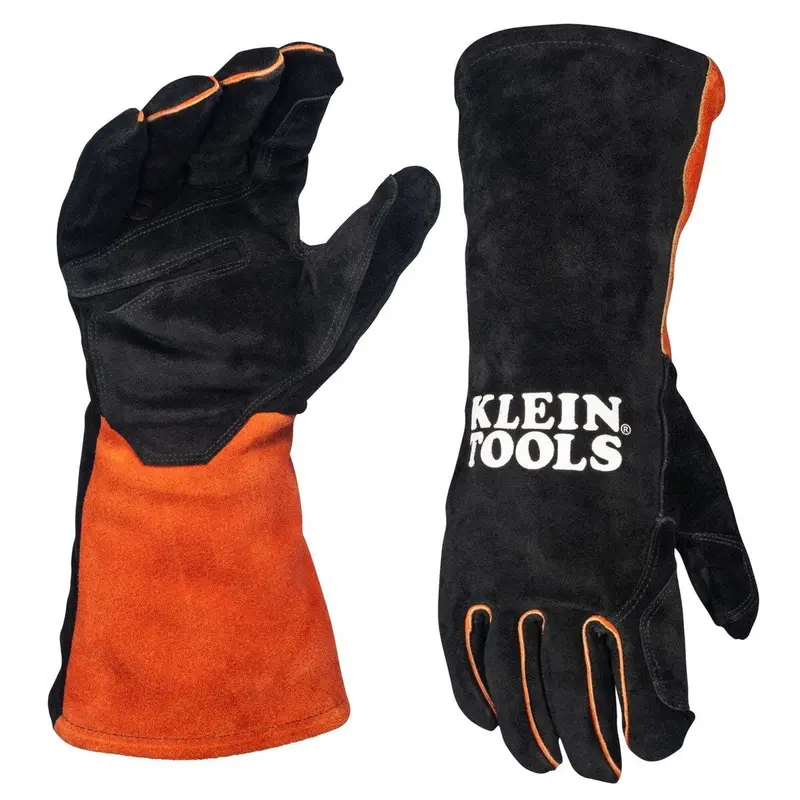 Klein Tools 60915 X-Large Mig Welding Gloves – Split Cowhide, Wide Cuff, Heat-Resistant Lining 1