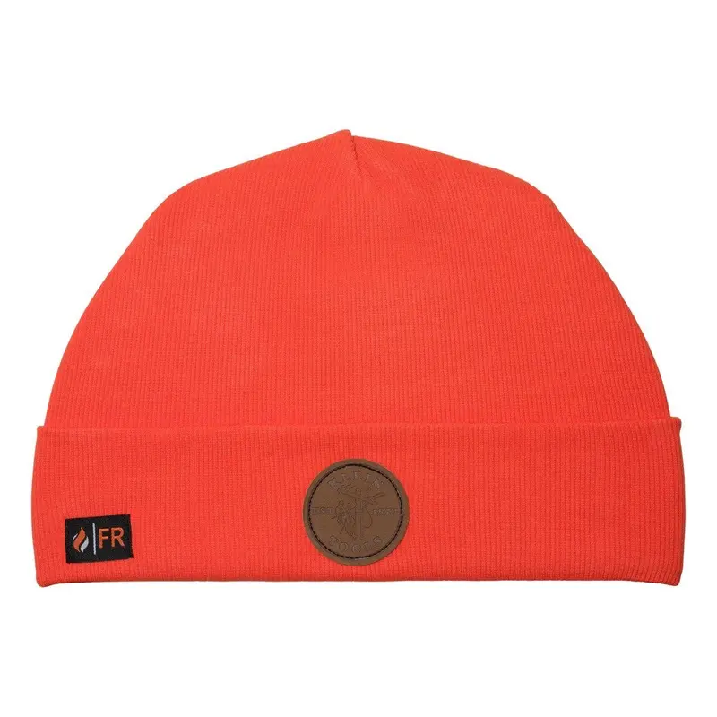 Klein Tools Frbn9 Hi-Visibility Flame-Resistant Winter Beanie – Orange, One Size 1