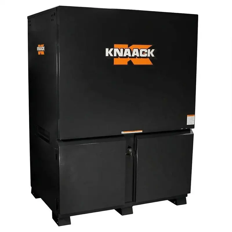 Knaack 119-02-Kl-50Nr Field Station Storage Cabinet – 120.7 Cu Ft, Jet Black Powder Coat, Padlock Ready 1