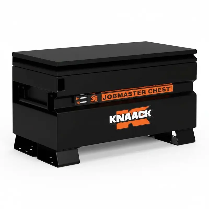 Knaack Entry-Level Jobmaster Chest: 36"W X 19"D X 21.5"H, 7-Cubic-Foot Steel Tool Box With Padlock Slot 1
