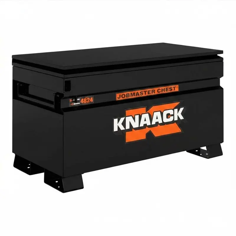 Knaack Jobmaster Steel Jobsite Chest: 48"W X 24"D X 28.5"H, 16-Cubic-Foot Capacity With Padlock Ready Design 1