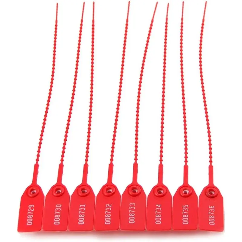 Leadseals Sl-06F100 Tamper-Evident Zip Tie Seals – Numbered Plastic Security Seals For Fire Extinguishers (100-Pack, 250Mm) 1