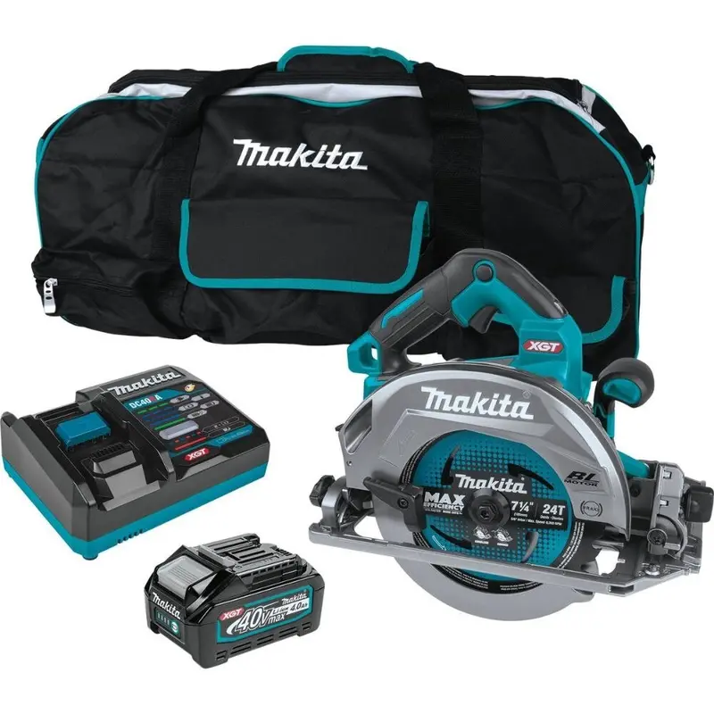 Makita Gsh02M1 40V Xgt Cordless 7-1/4" Circular Saw Kit – Guide Rail Compatible, Aws Ready, Includes 4.0Ah Battery & Bag 1