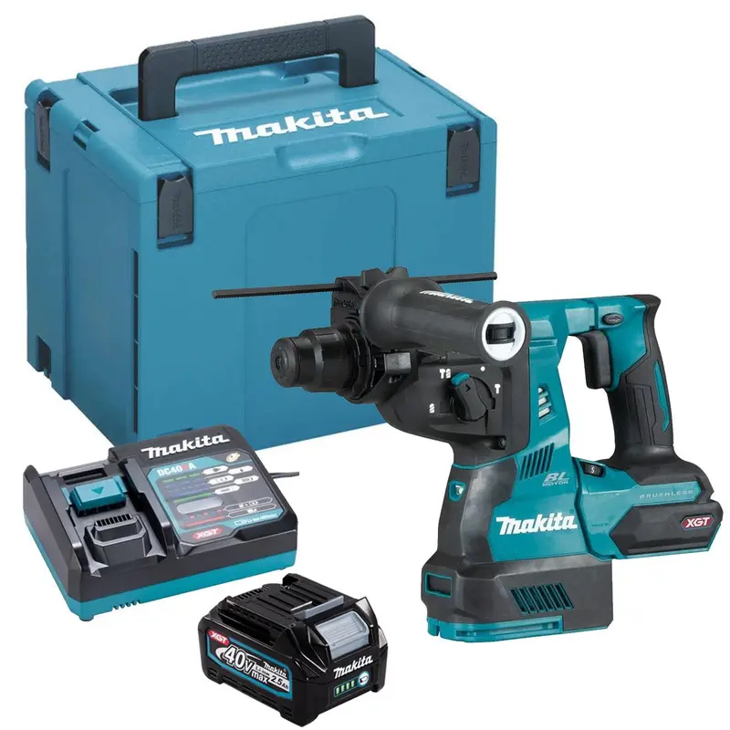Makita Hr003Gz01 40Vmax Xgt Brushless Sds-Plus Rotary Hammer Drill With 2.5Ah Battery And Charger 1