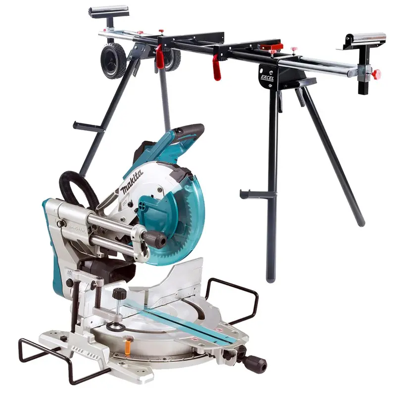 Makita Ls1219/2 305Mm Slide Compound Mitre Saw (240V) With Adjustable Wheeled Stand 1