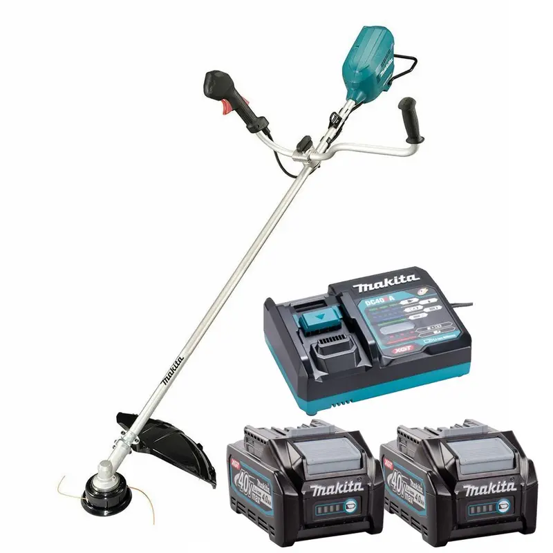 Makita Ur012Gz04 Twin 40V Xgt Brushless Brush Cutter – Dual 4.0Ah Batteries & Charger 1