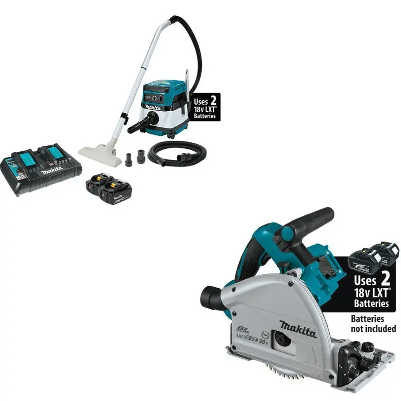 Makita Xcv04Pt Dust Extractor Kit – Includes Free Xps02Zu Plunge Saw 1