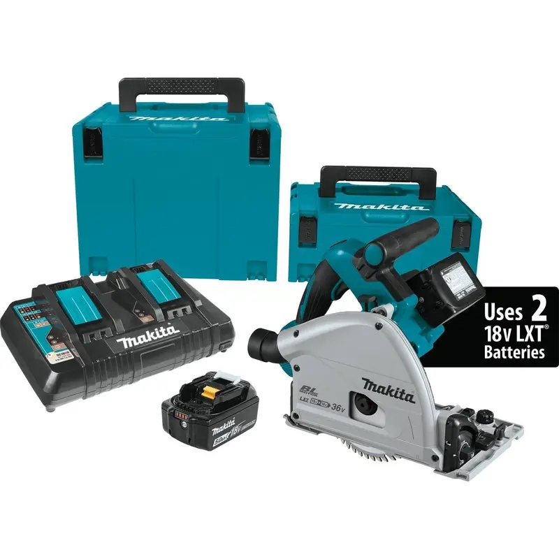 Makita Xps01Ptj 36V (18V X2) Brushless Plunge Circular Saw – 6.5-Inch Blade, Complete Kit 1