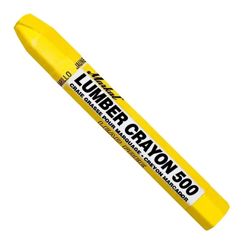 Markal 80321 Lumber Crayons – Yellow #500, 4-5/8" X 1/2", Heavy-Duty, 12-Pack 1