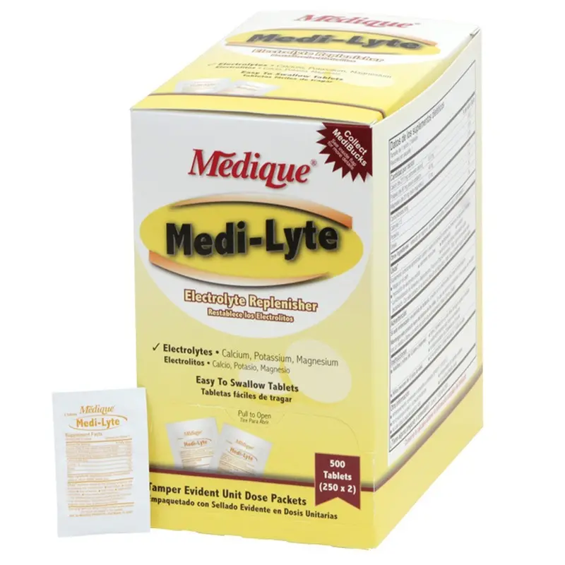 Medique Medi-Lyte Electrolyte Tablets – 500-Count Replenisher For Heat Stress & Muscle Cramp Relief 1