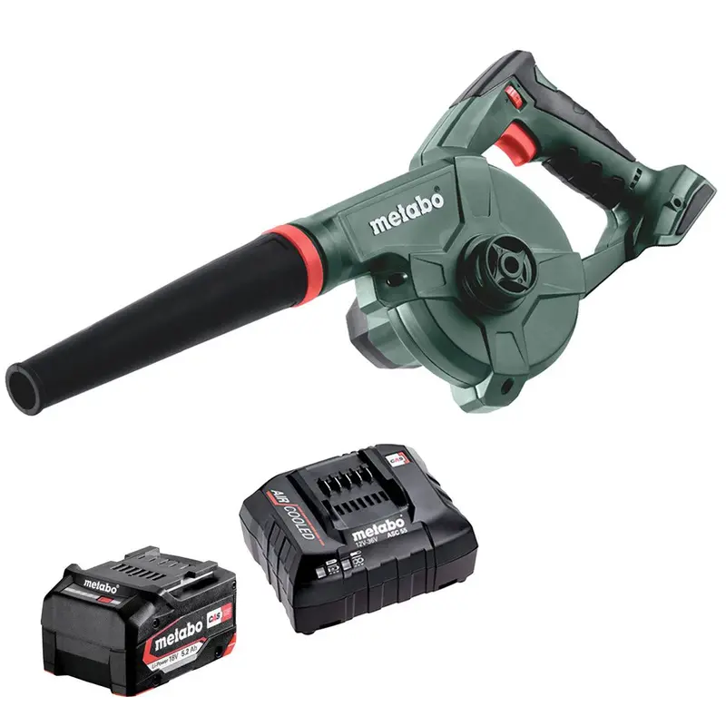 Metabo Ag 18 18V Cordless Blower – 5.2Ah Battery & Fast Charger Kit 1