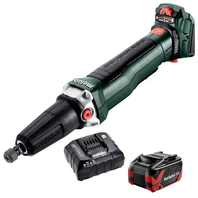 Metabo Gvpb 18 Ltx Bl 11-28 18V Brushless Die Grinder – 8.0Ah Battery & Charger Bundle 1