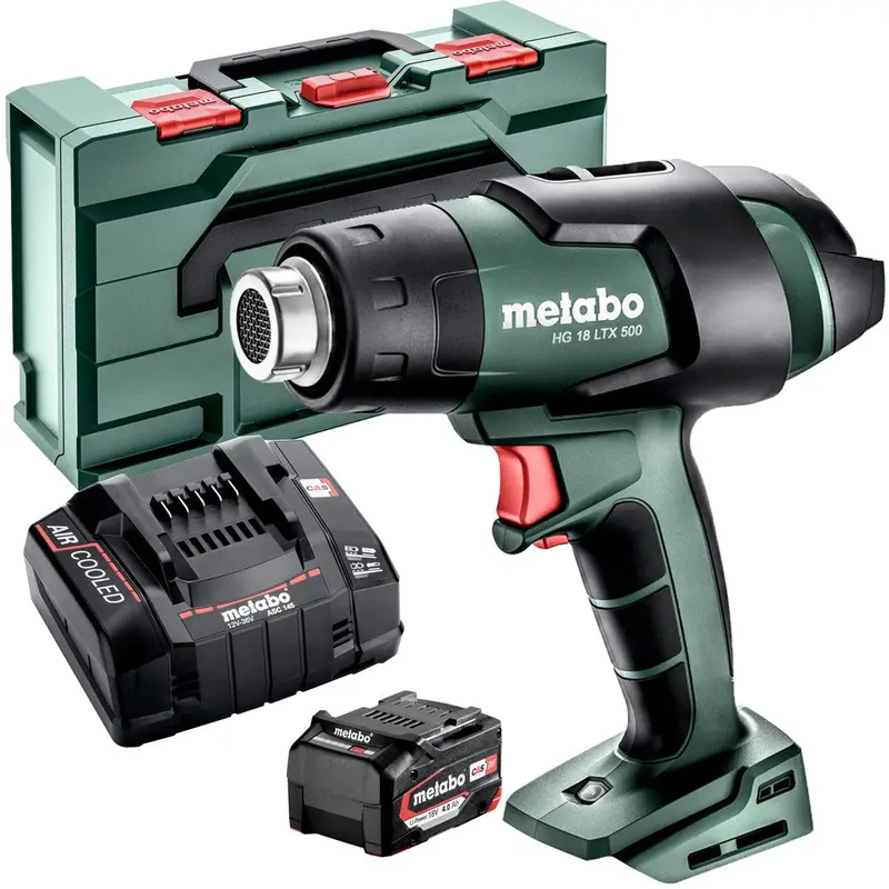 Metabo Hg 18 Ltx 500 Cordless Heat Gun – 18V, Includes 4.0Ah Battery & Charger 1