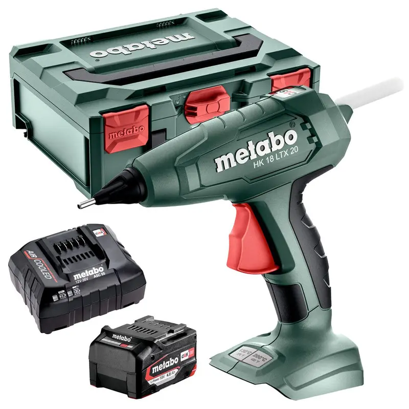 Metabo Hk 18 Ltx 20 18V Cordless Hot Glue Gun – Comes With 4.0Ah Battery, Charger, Glue Sticks & Metabox 1