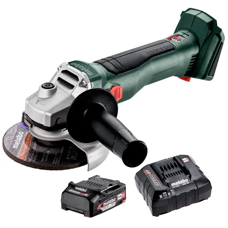 Metabo W 18 L Bl 9-125 18V Brushless 125Mm Angle Grinder – Includes 2.0Ah Battery & Charger 1