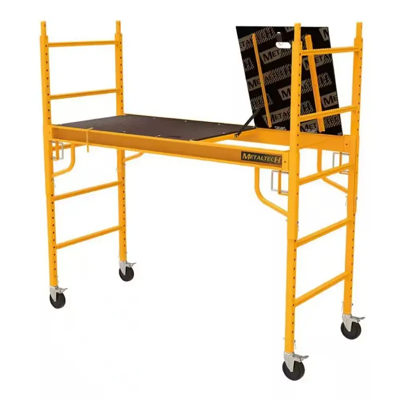 Metaltech 6 Ft Steel Bakers Scaffold – Anti-Slip Trap Door Deck, Heavy-Duty Construction 1