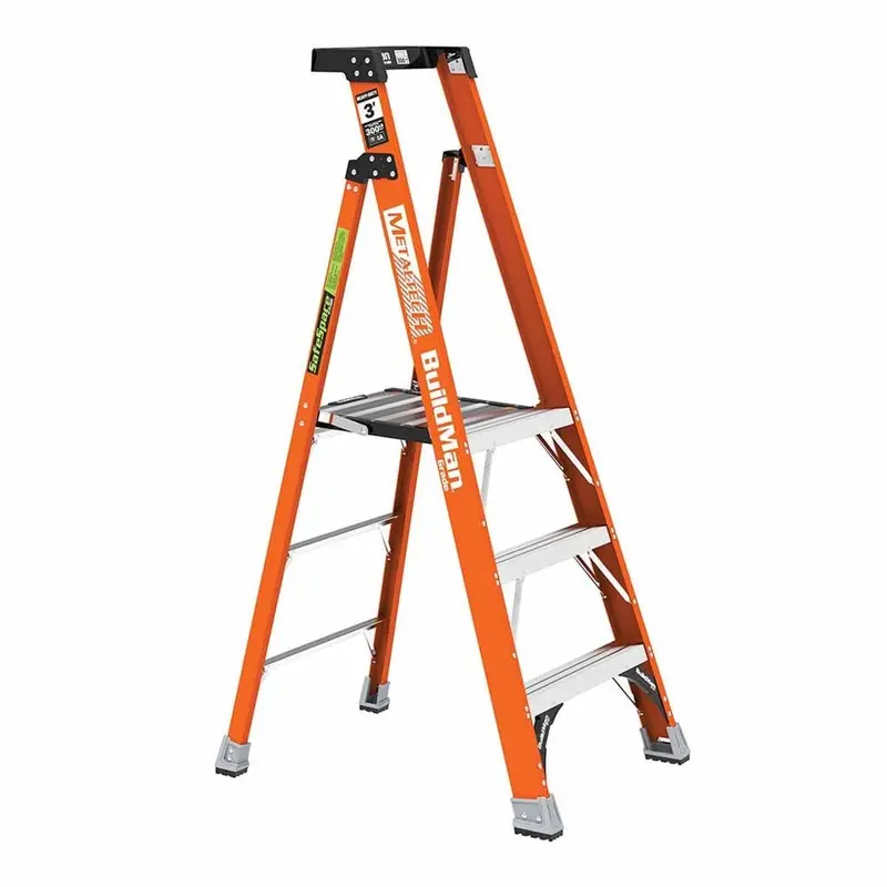 Metaltech E-Psfb3T1A 3-Foot Safespace Fiberglass Platform Step Ladder — Ergonomic Design With Wide Platform 1