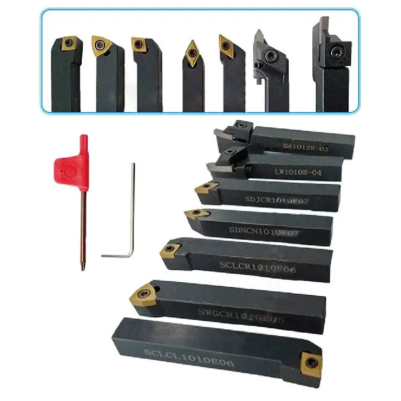 Metaltech Mtlt710 7-Piece 10Mm Shank Lathe Cutting Tools 1