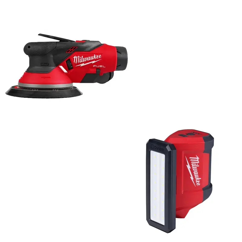 Milwaukee 2584-22Cx Random Orbital Sander Set With Led Flood Light 1