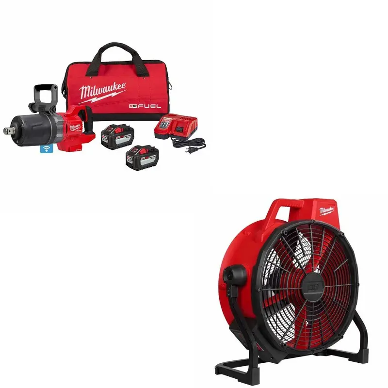 Milwaukee 2868-22Hd 1" D-Handle Impact Wrench Kit + Free 0821-20 Fan 1