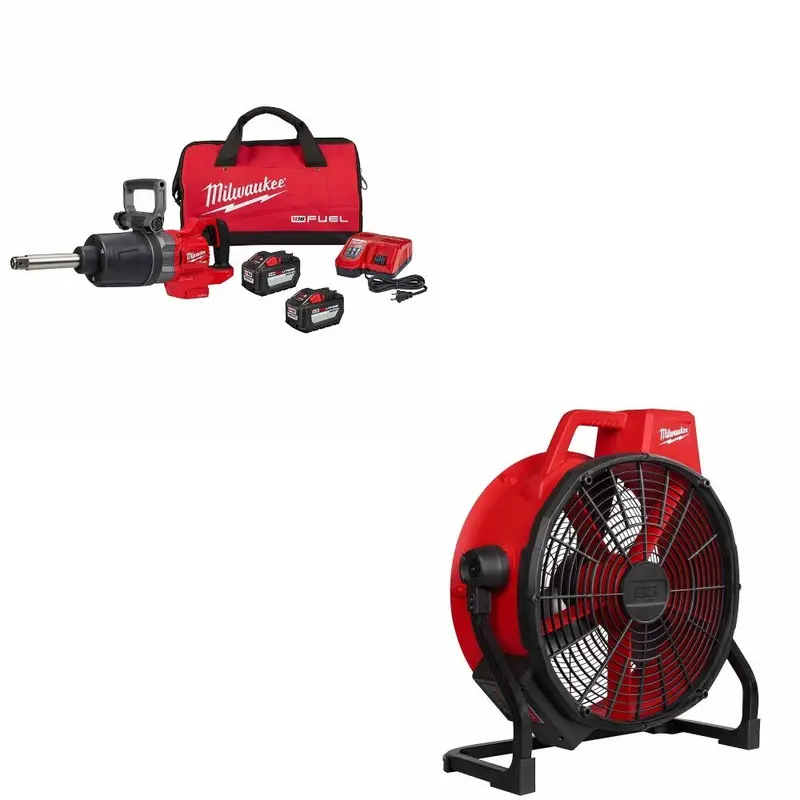 Milwaukee 2869-22Hd 1" D-Handle Impact Wrench Kit + Free 18" Fan 1