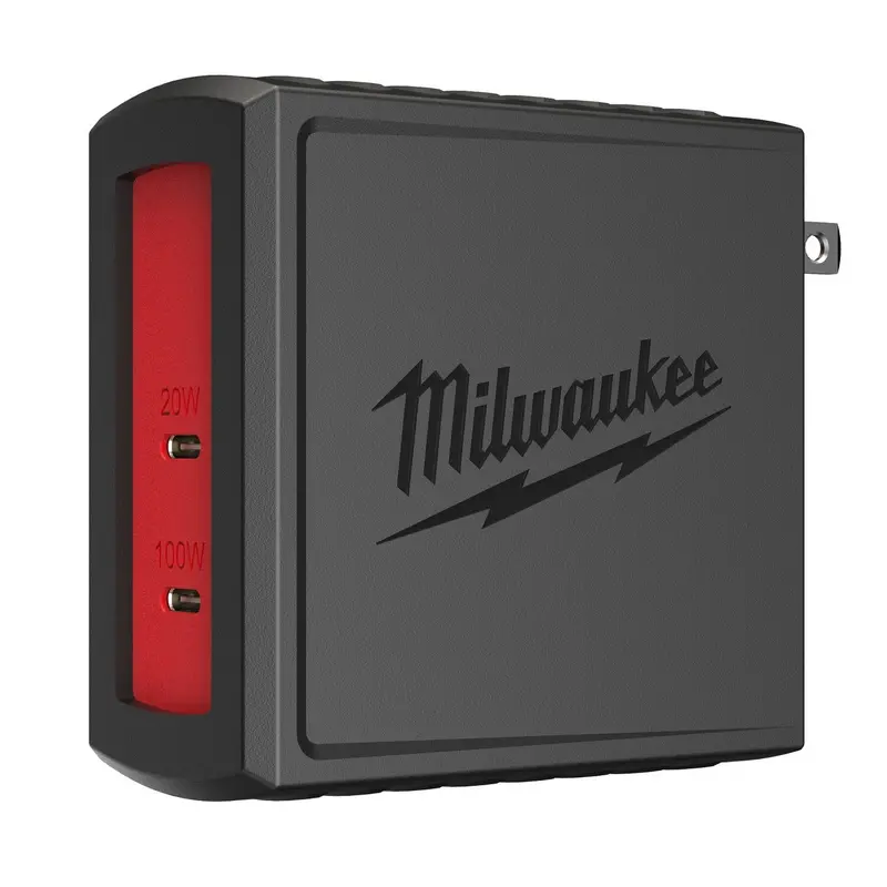 Milwaukee 48-59-2847 Dual-Port 120W Usb-C Wall Charger For Rapid Device Power-Up 1
