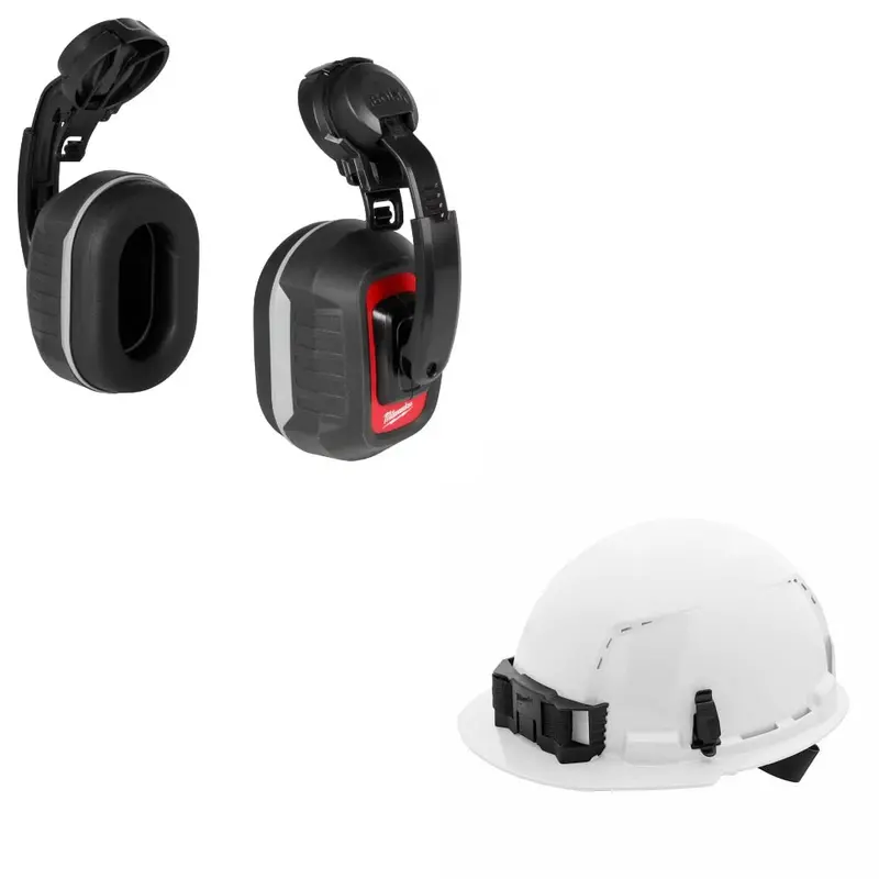 Milwaukee 48-73-3251 High-Attenuation Earmuffs + Free 48-73-1200 Hard Hat 1