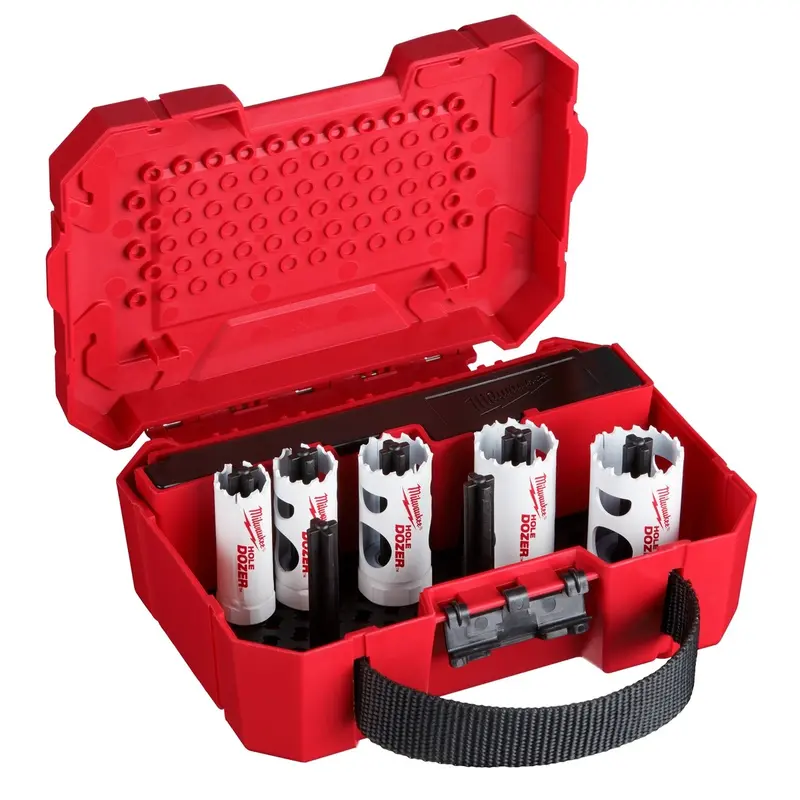 Milwaukee 49-22-4038 Bi-Metal Hole Saw Kit — 7-Piece Set With Arbor And Pilot Drill 1