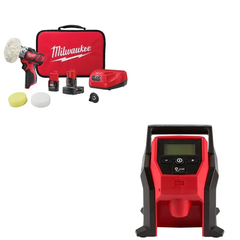Milwaukee M12 Polisher/Sander Kit With Free Air Inflator 1