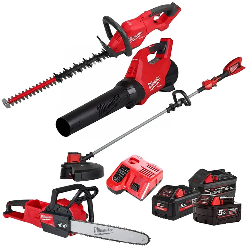 Milwaukee M18 4-Tool Outdoor Kit – Includes 3 Batteries & Charger (T4Tkit-29516) 1
