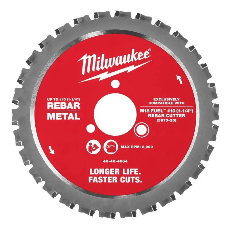 Milwaukee M18 Fuel Rebar Cutter Blade – #10 (1-1/4 In.), 10-Pack 1