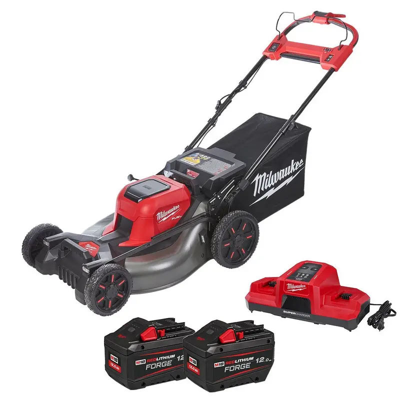 Milwaukee M18F2Lm53-122 36V Fuel Self-Propelled Lawn Mower – 53Cm Cut, Dual 12.0Ah Batteries & Super Charger 1