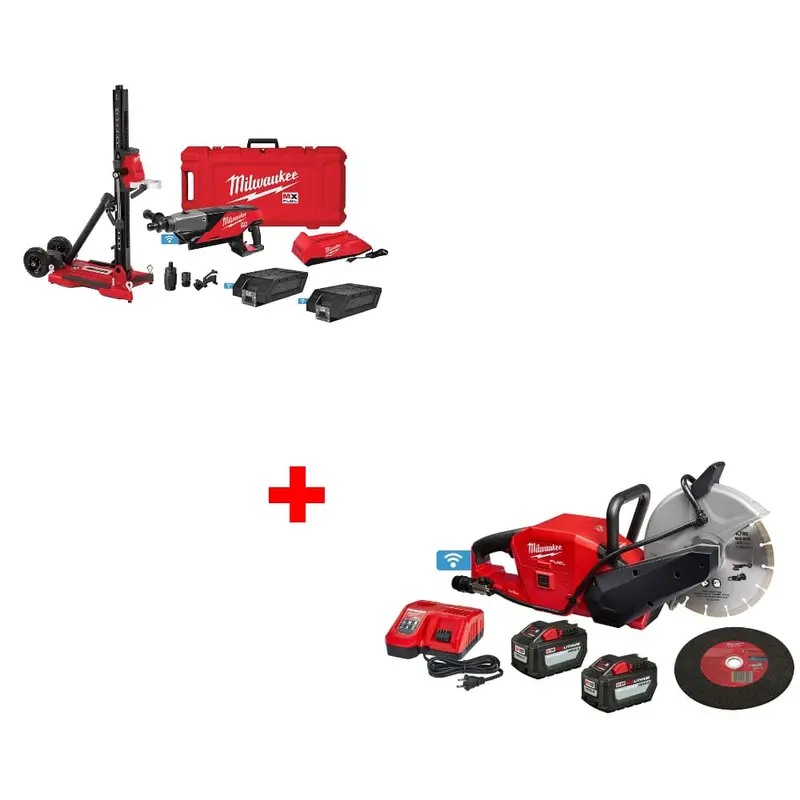 Milwaukee Mxf301-2Cxs Core Drill Kit With M18 Fuel Cut-Off Saw Bundle 1