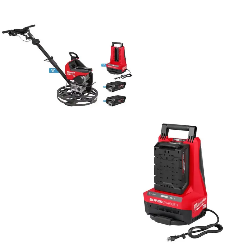 Milwaukee Mxf324-2Hd 24" Edging Trowel Kit – Includes Free Hd12.0 Battery & Super Charger Expansion Kit 1